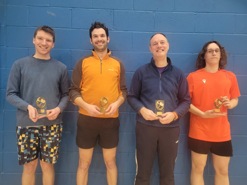 Mens Singles Winners and Runners Up